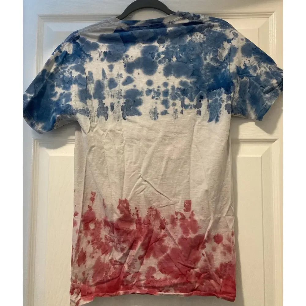 Buc-ee’s T-shirt 4th Of July Bucee The Beaver Red White & Blue Tie dye Adult S - Picture 3 of 4